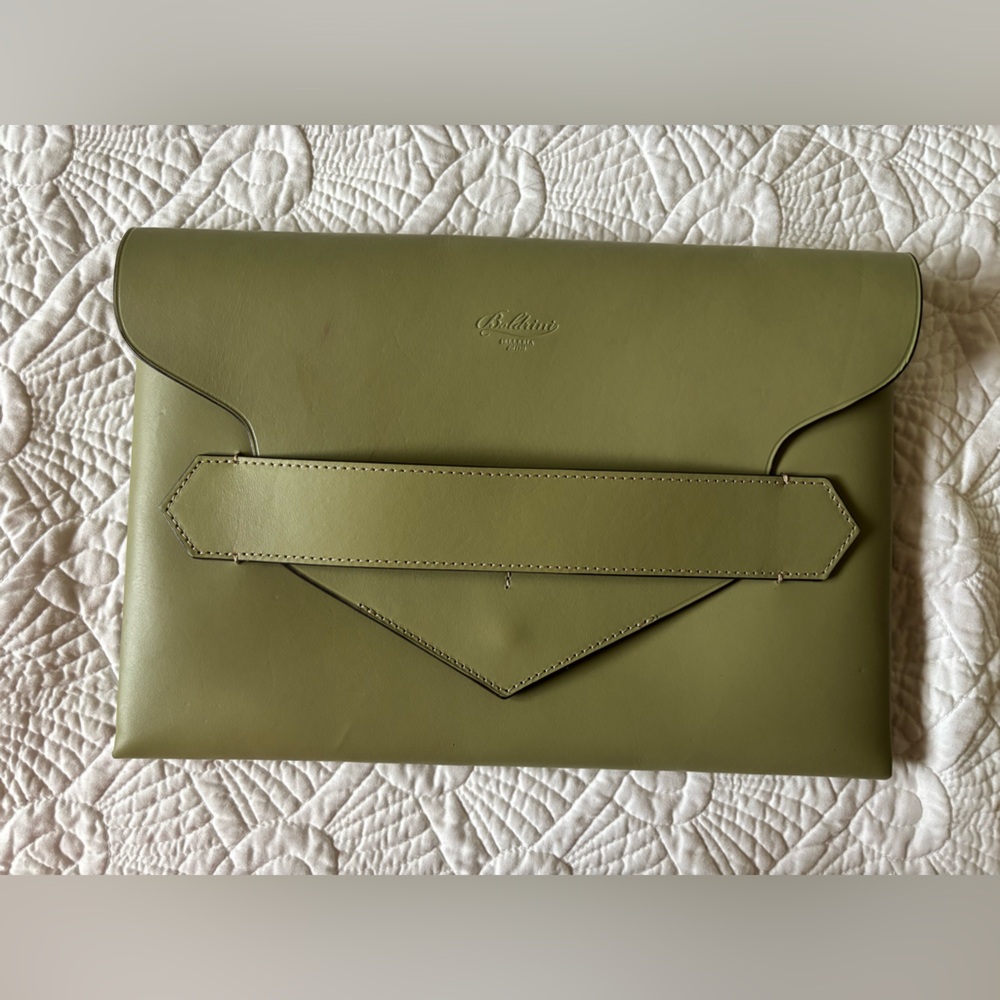 Boldrini Selleria made in Italy Italian leather envelope clutch